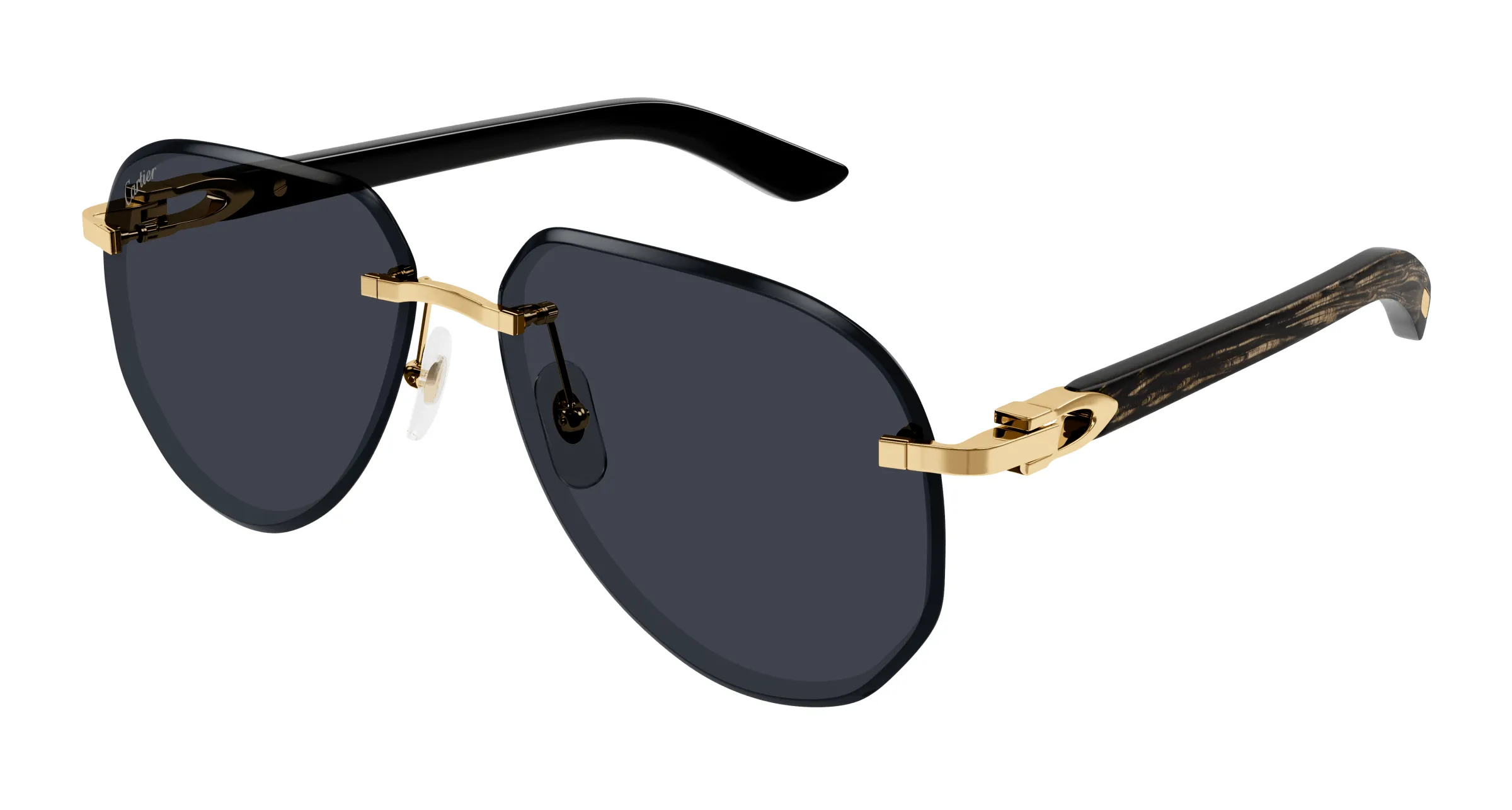 Lunettes de soleil Cartier branche corne CT0440S-001