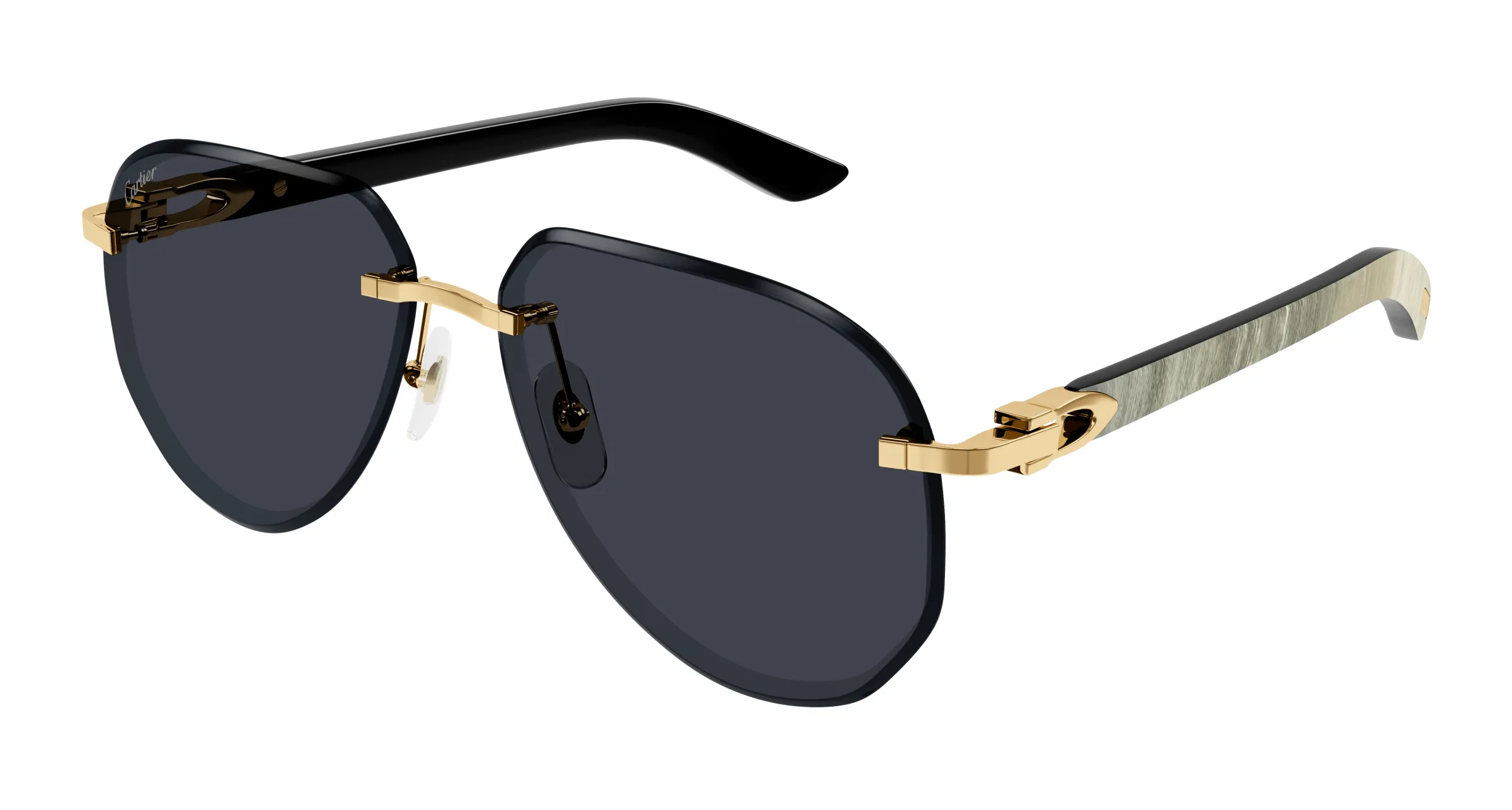 Lunettes de soleil Cartier branche corne CT0440S-002