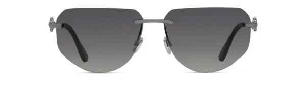 Lunettes de soleil Fred FG40088U 14B - Métal Or Noir Brillant, Verres Gris Dégradé Organique
