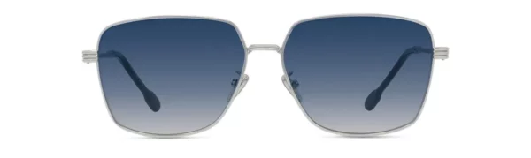 Lunettes de soleil Fred Force10 FG40085U 16W - Métal Palladium Brillant, Verres Bleu Dégradé Organique