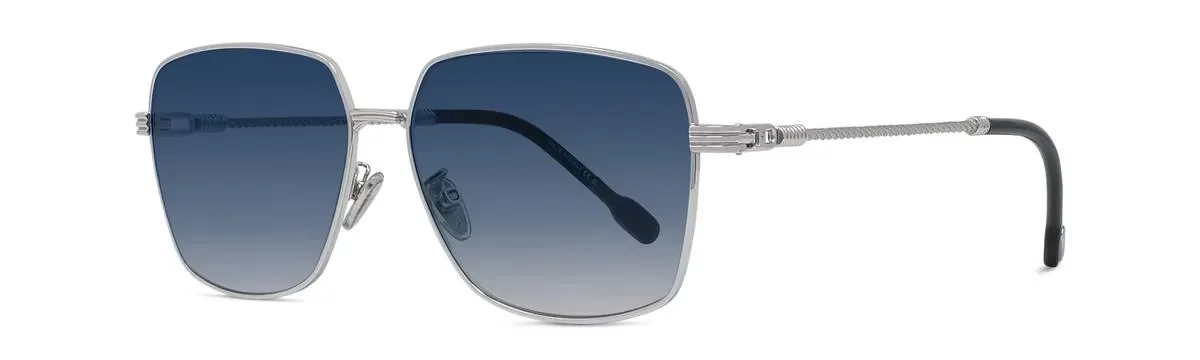 Lunettes de soleil Fred Force10 FG40085U 16W - Métal Palladium Brillant, Verres Bleu Dégradé Organique