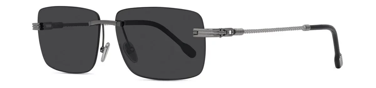 Lunettes de soleil Fred Force10 FG40086U 14D - Métal Or Noir Brillant, Verres Gris Polarisé