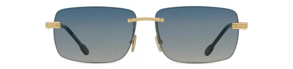 Lunettes de soleil Fred Force10 FG40086U 30W - Métal Or Endura Brillant, Verres Bleu Dégradé Organique