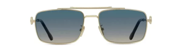 Lunettes de soleil Fred Force10 FG40087U 30W - Métal Or Endura Brillant, Verres Bleu Dégradé Organique