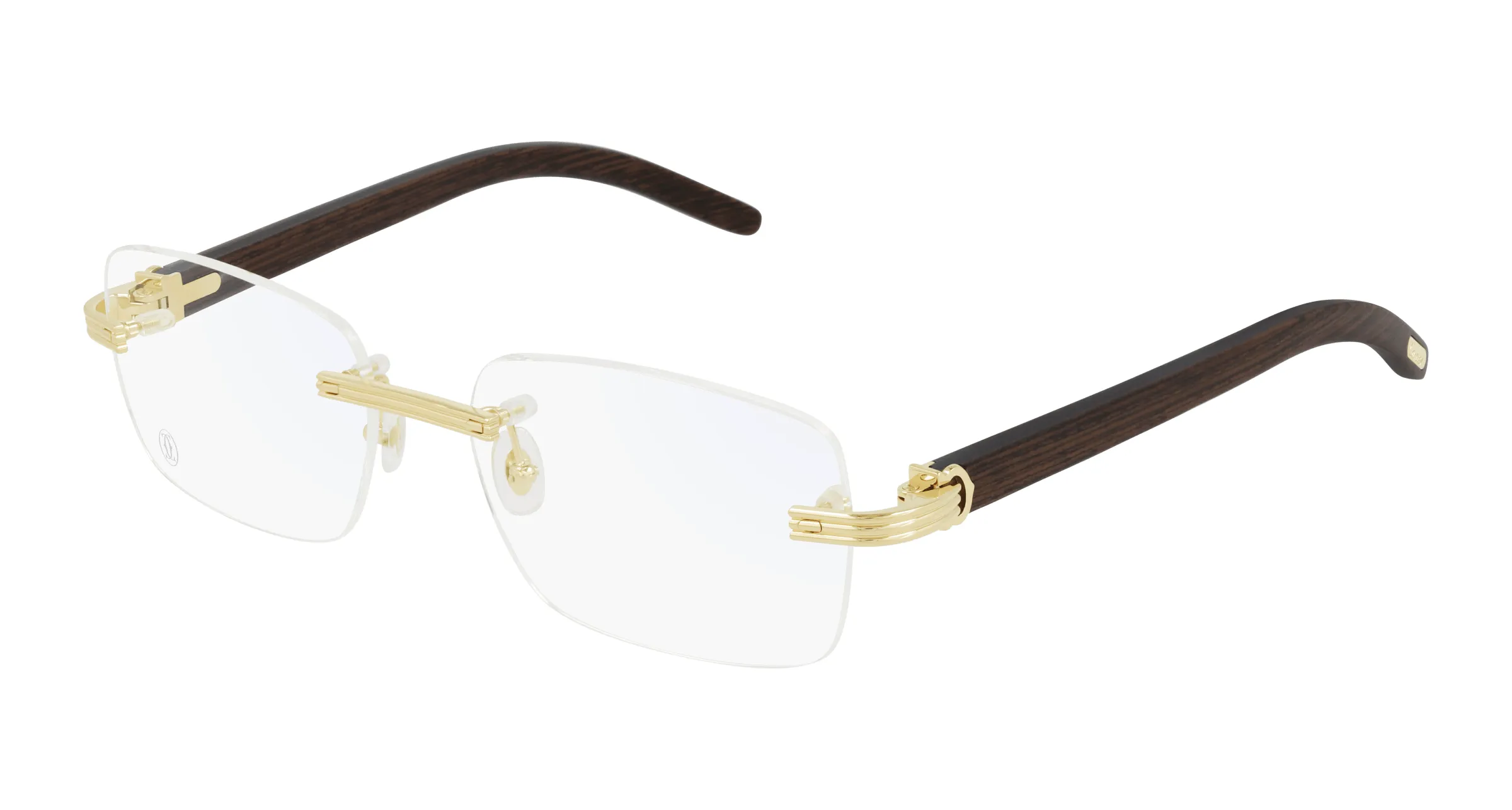 Lunettes de vue Cartier première branche bois CT0286O-002