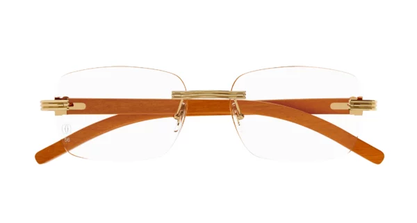 Lunettes de vue Cartier première branche bois CT0286O-006