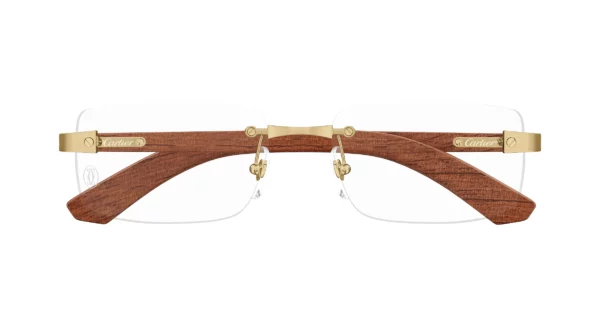 Lunettes de vue Cartier santos branche bois CT0513O-002