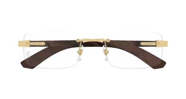 Lunettes de vue Cartier santos branche bois CT0513O-004