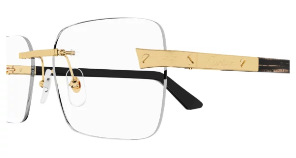 Lunettes de vue Cartier santos branche corne CT0411O-001