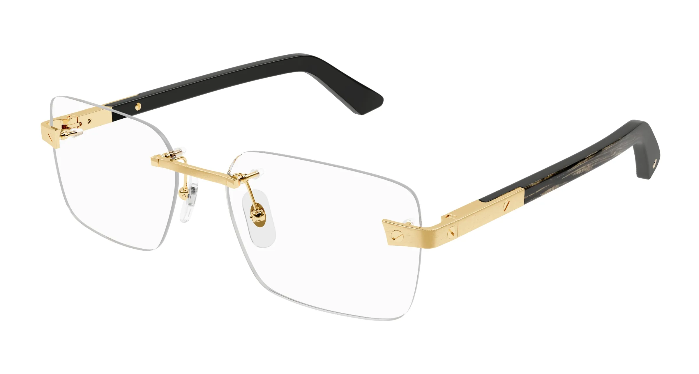 Lunettes de vue Cartier santos branche corne CT0411O-001