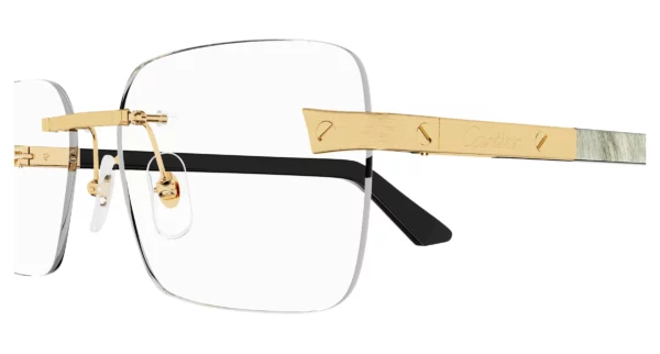 Lunettes de vue Cartier santos branche corne CT0411O-003