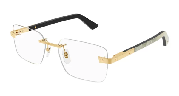 Lunettes de vue Cartier santos branche corne CT0411O-003