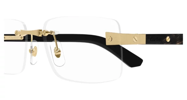 Lunettes de vue Cartier santos branche corne CT0513O-001