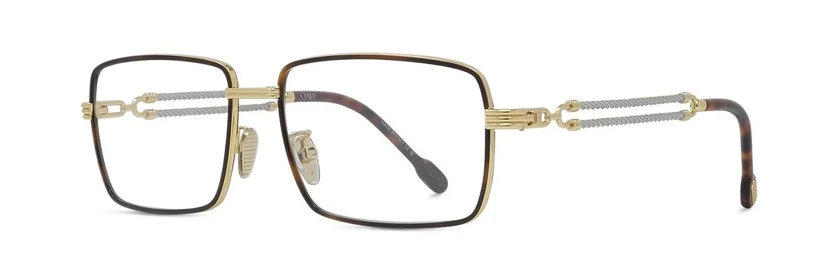 Lunettes de vue Fred FG50081U 053 - Métal brillant jaune avec des verres DEMO
