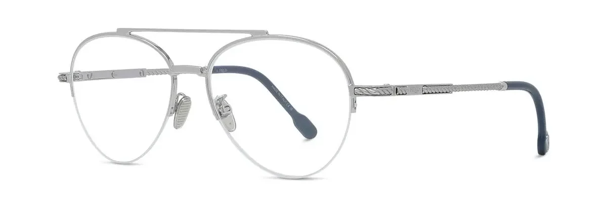 Lunettes de vue Fred FG50082U 016- Métal brillant argenté avec des verres DEMO