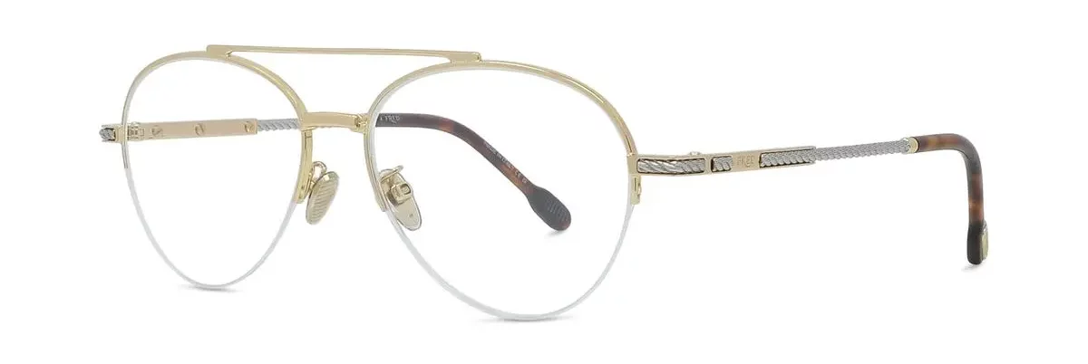 Lunettes de vue Fred FG50082U 030- Métal brillant jaune avec des verres DEMO