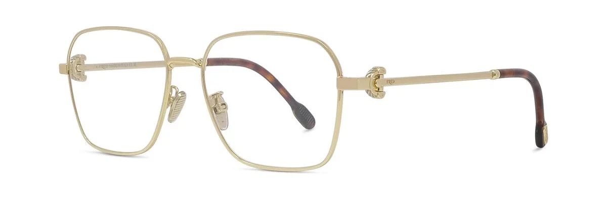 Lunettes de vue Fred FG50083U 030 - Métal brillant jaune avec des verres DEMO