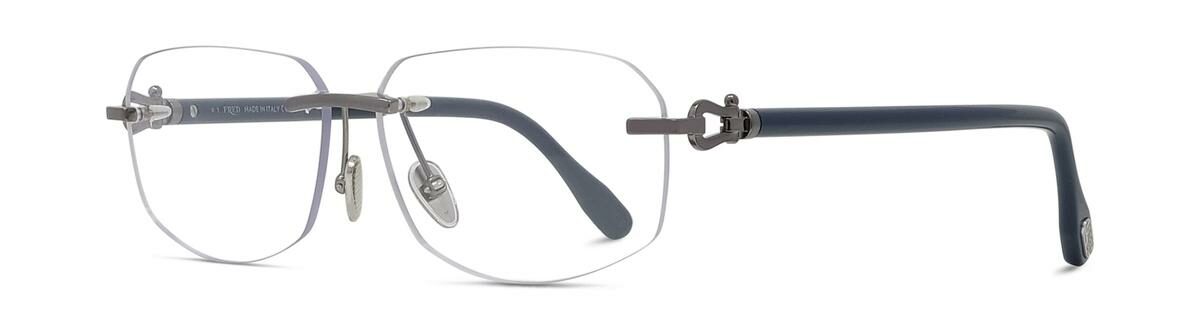 Lunettes de vue Fred FG50090U 014 - Métal Or Noir Brillant, Verres Démo Organique