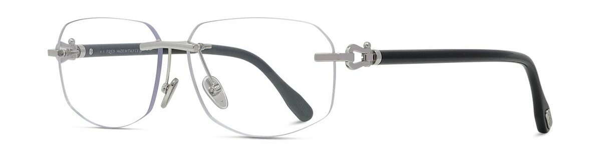 Lunettes de vue Fred FG50090U 016 - Métal Palladium Brillant, Verres Démo Organique