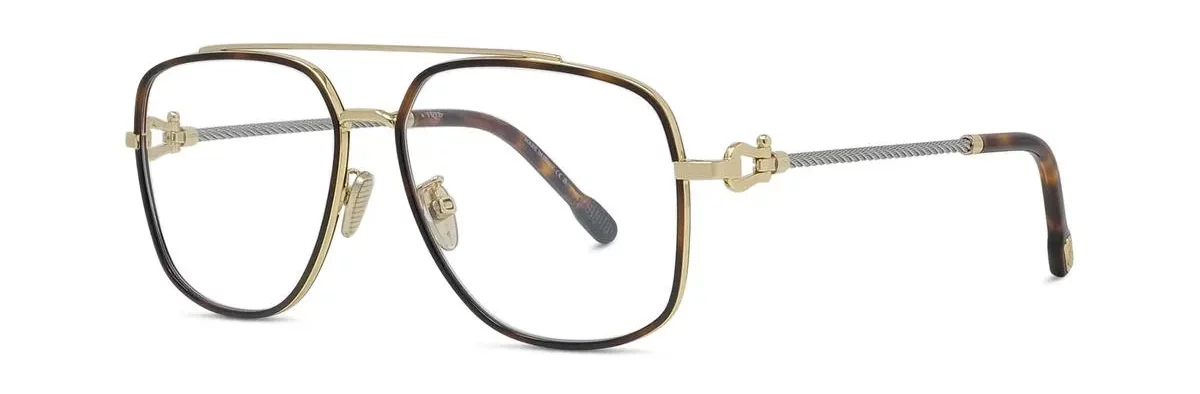 Lunettes de vue Fred force 10 FG50089U 053 - Métal Havane Brillant, Verres Démo Organique