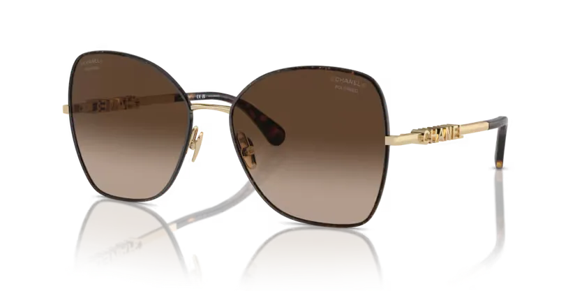 les Lunettes de soleil Chanel CH4283 C429S9 - Or