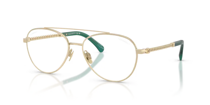 Lunettes de vue Chanel CH4292 C468SB - Or pâle