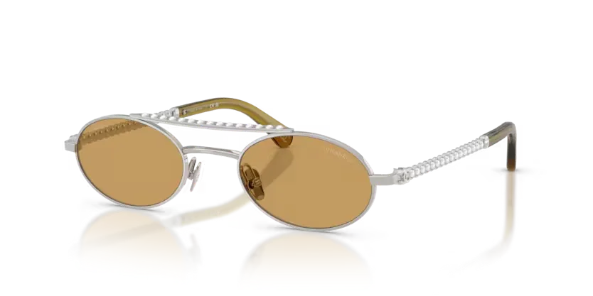 les Lunettes de soleil Chanel CH4297H C12473 - Transparent olive