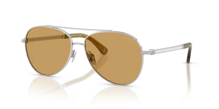 les Lunettes de soleil Chanel CH4298H C12473 - Transparent olive