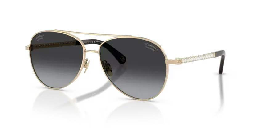les Lunettes de soleil Chanel CH4298H C125/3 - C395S8 - Noir