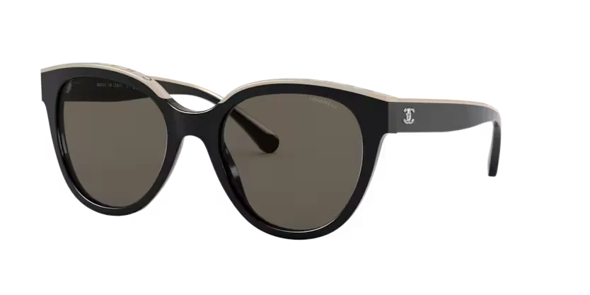 les Lunettes de soleil Chanel CH5414 C534/3 - Noir & beige