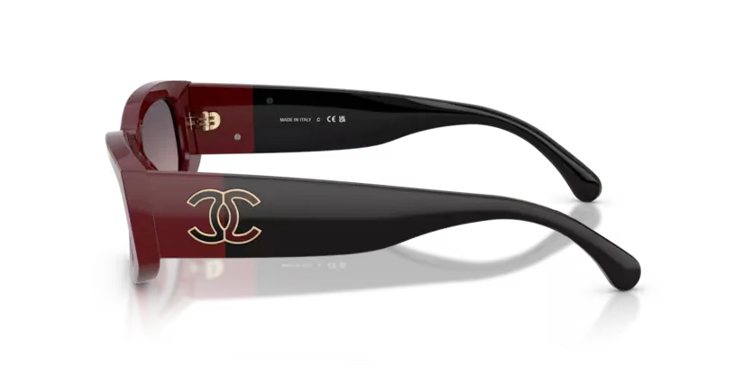 Lunettes de soleil Chanel CH5525 1824S1 - Bordeaux et noir