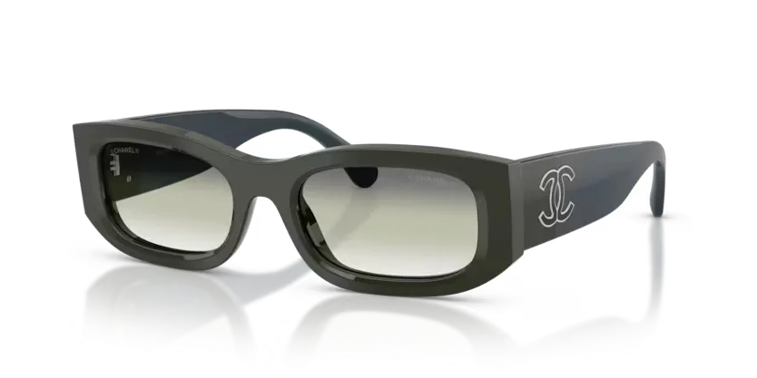 les Lunettes de soleil Chanel CH5525 1825E1 - Vert sarcelle et bleu