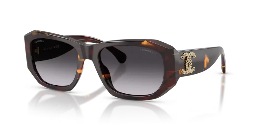 Lunettes de soleil Chanel CH5554 1818S6 - Nouveau tweed havana exclusif