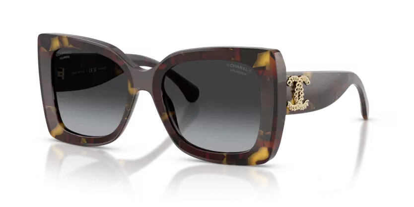 Lunettes de soleil Chanel CH5555 1818S8 - Tweed havana exclusif