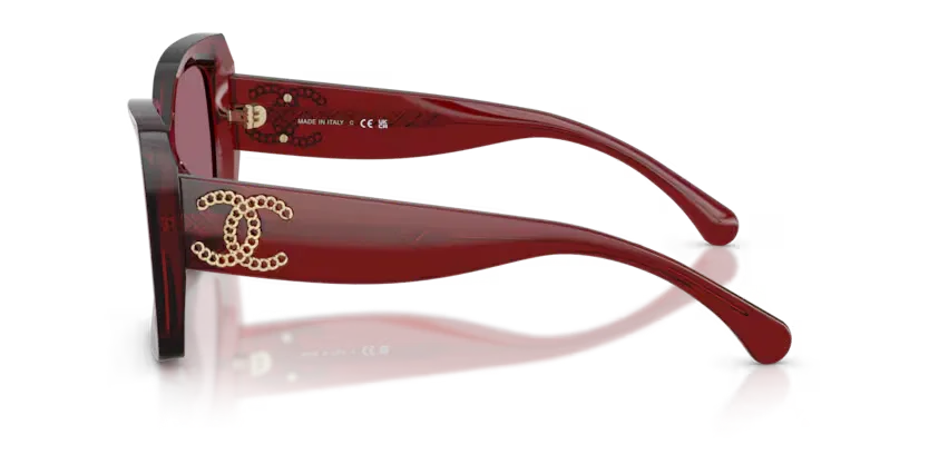 les Lunettes de soleil Chanel CH5555 1819EV - Bordeaux cristal