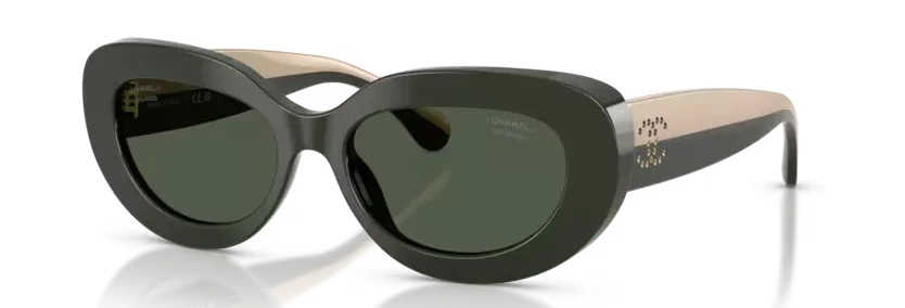 Lunettes de soleil Chanel CH5562B 17029A - Vert forêt