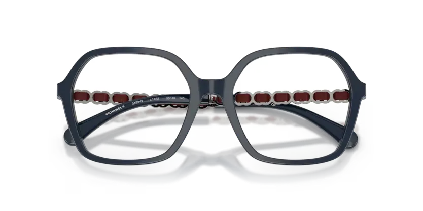 les Lunettes de vue Chanel CH3489Q 1462 - Bleu vendôme