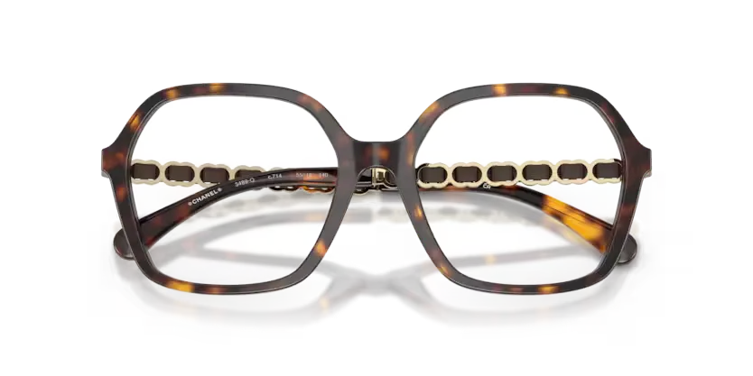 les Lunettes de vue Chanel CH3489Q C714 - Havana foncé
