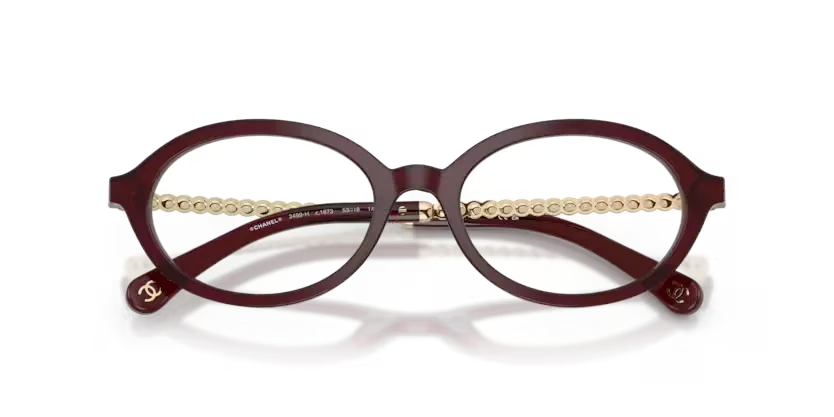 Lunettes de vue Chanel CH3499H 1673 - Bordeaux transparent