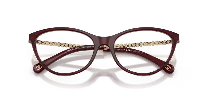 les Lunettes de vue Chanel CH3501H 1673 - Bordeaux transparent