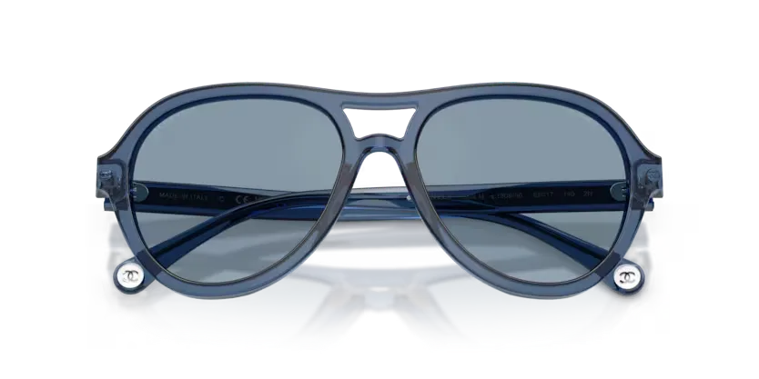 les Lunettes de soleil Chanel CH5552U 180956 - Bleu cristal