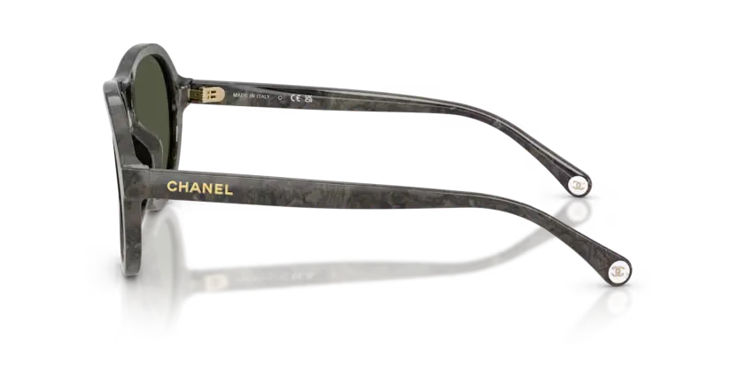 les Lunettes de soleil Chanel CH5552U 1810B1 - Marbré gris foncé