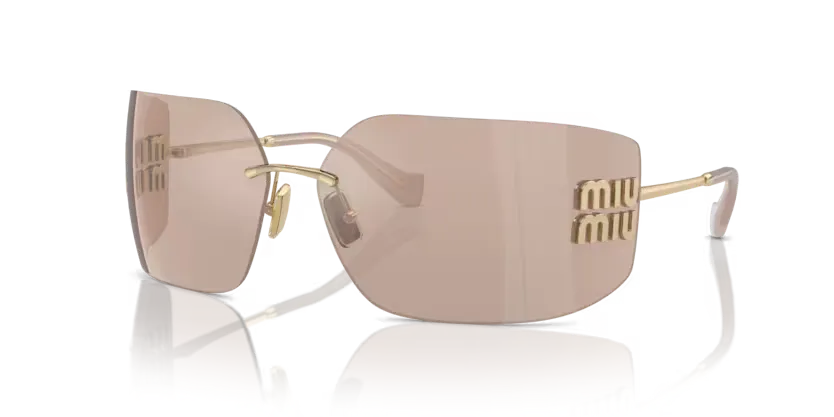 Lunettes de soleil Miu Miu 5ZVN20F - Or pâle