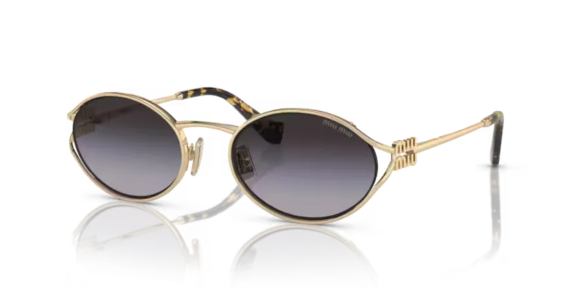 Lunettes de soleil Miu Miu ZVN5D1 - Or pâle